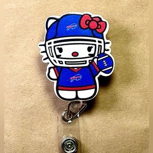 Hello Kitty Buffalo Bills Football Badge Reel